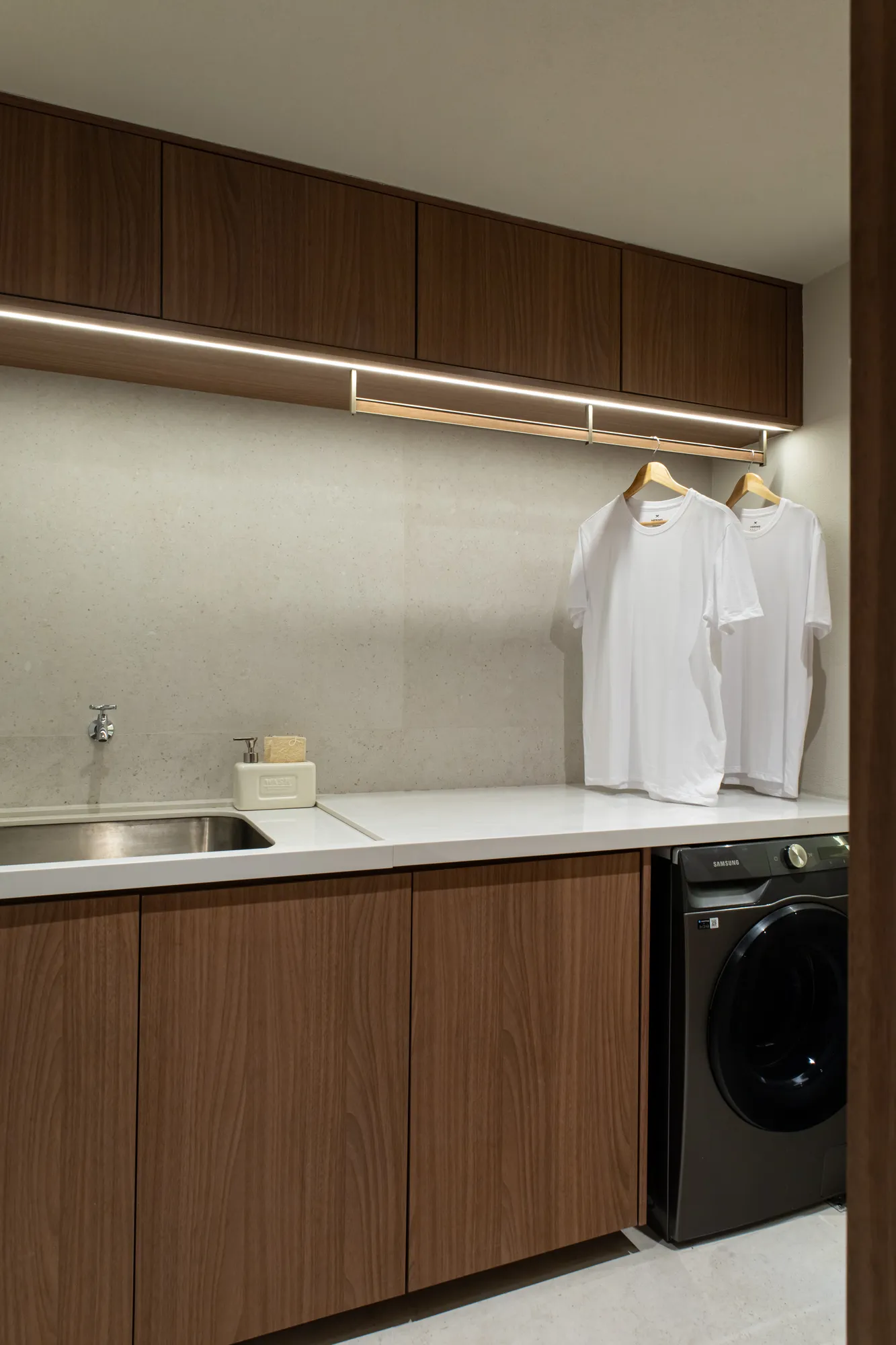 Área de serviço planejada do apartamento decorado do Ipanema Almar